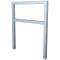 Lean-on hoop made of steel tube | Square tube 60 x 60 mm | with cross bar | total width: 1000 mm | hot-dip galvanized